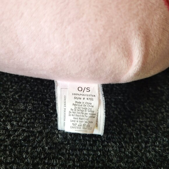 Cute Large Pink Cat Face Plush Pillow with Hearts - Picture 3 of 3